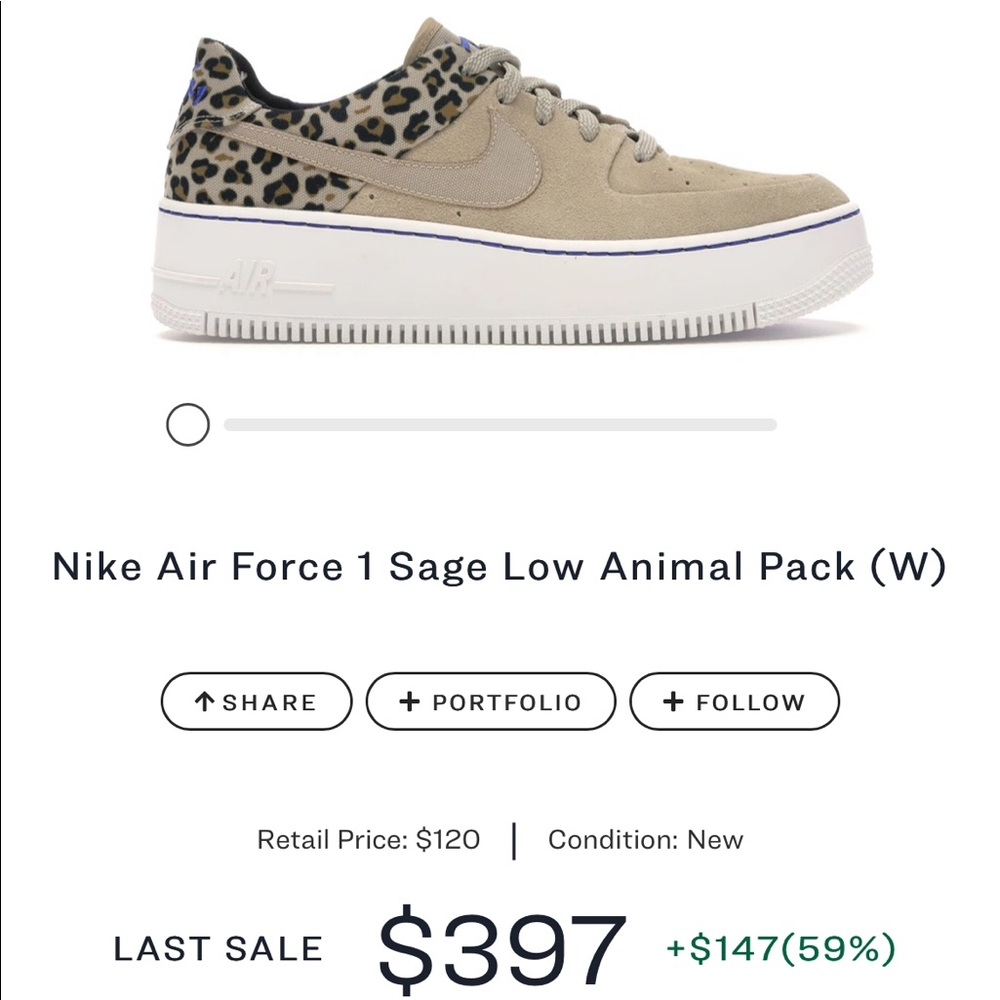 COPY - Air Force 1 Sage Low Premium Leopard
US W …